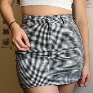 Brandy Melville mini gingham skirt